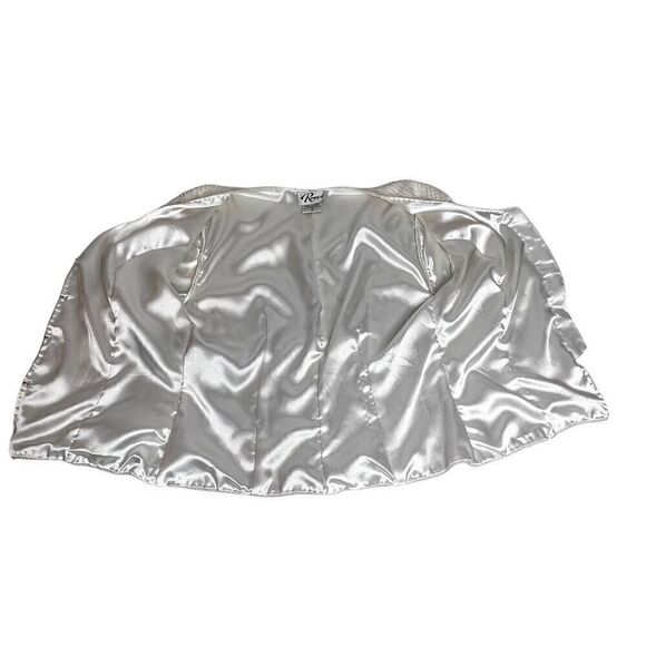 Vintage reggio cream beaded silk top size S - Picture 9 of 13